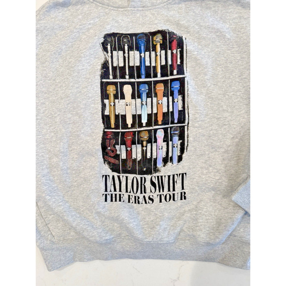 NWOT TAYLOR SWIFT THE ERAS TOUR MICROPHONE SET HOODIE Pockets Size Large - Picture 2 of 8